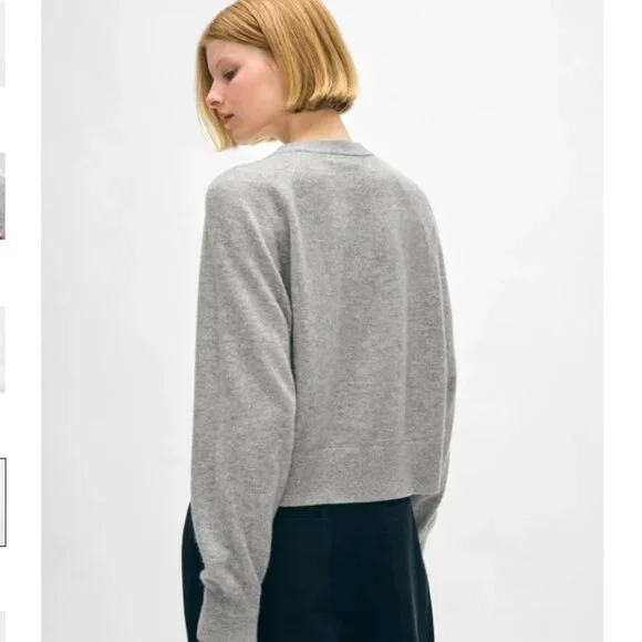 NEW White + Warren Essential cashmere easy sweatshirt in Pink - Picture 3 of 6